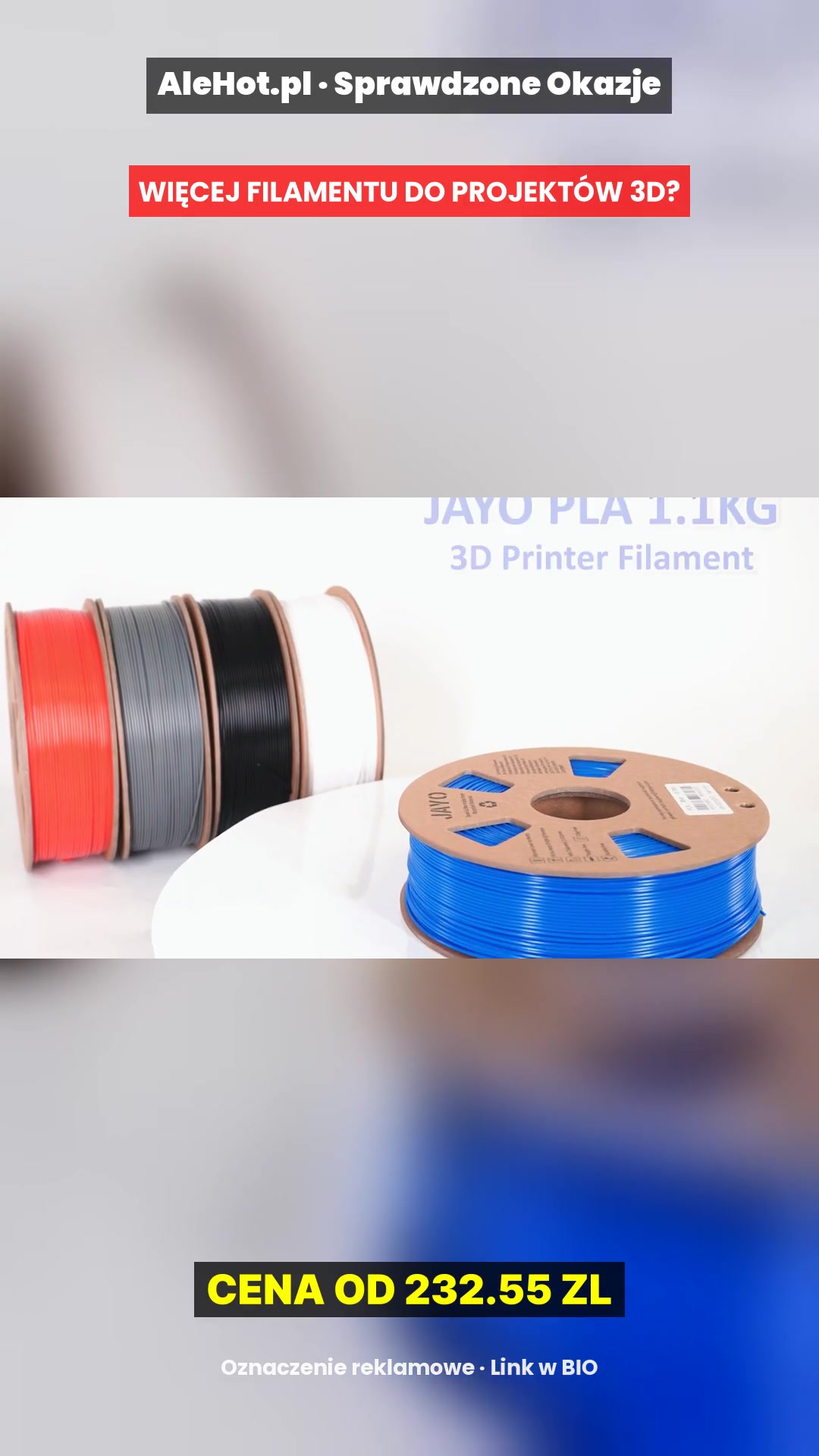 JAYO PLA Filament 1.75MM 5Rolls 3D Printer Filament PLA 100% No Bubble for FDM Coloful 3D Printing Material DIY Gift ? miniatura wideo